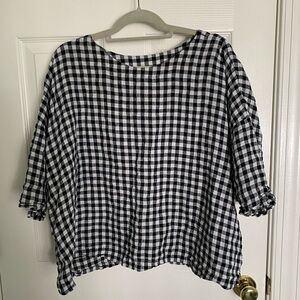 Notperfectlinen NPL old London top lightweight gingham